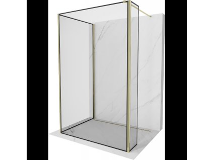 Mexen Kyoto sprchová stena 90 x 70 x 40 cm, čierny vzor, zlatá - 800-090-070-221-50-70-040