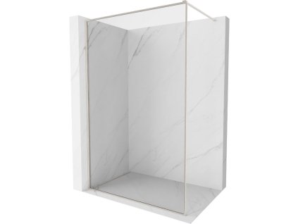 Mexen Kioto-F sprchová stena s rámom 80 x 202 cm, priehľadná 8 mm, brúsený nikel - 800-080-104-97-00