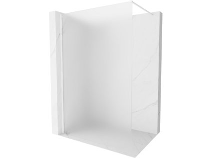 Mexen Kioto-X sprchová stena 100 x 200 cm, matná 10 mm, biela - 800-100-101-20-30-X