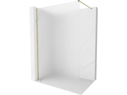 Mexen Kioto-X sprchová stena 120 x 200 cm, matná 10 mm, zlatá - 800-120-101-50-30-X