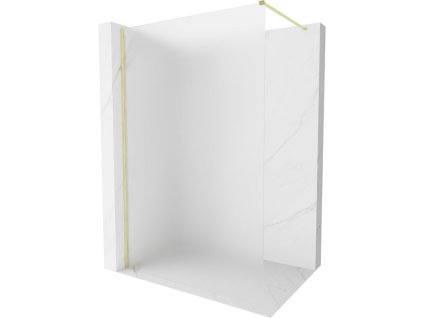 Mexen Kioto-X sprchová stena 100 x 200 cm, matná 10 mm, brúsené zlato - 800-100-101-55-30-X