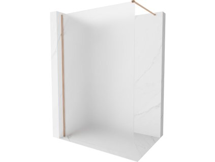 Mexen Kioto-X sprchová stena 60 x 200 cm, matná 10 mm, brúsená meď - 800-060-101-65-30-X
