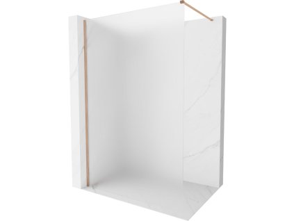 Mexen Kioto-X sprchová stena 100 x 200 cm, matná 10 mm, brúsená meď - 800-100-101-65-30-X