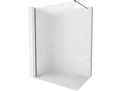 Mexen Kioto-X sprchová stena 60 x 200 cm, matná 10 mm, pištoľovo sivá kartáčovaná - 800-060-101-66-30-X