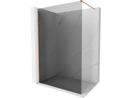 Mexen Kioto-X sprchová stena 60 x 200 cm, grafit 10 mm, brúsená meď - 800-060-101-65-40-X
