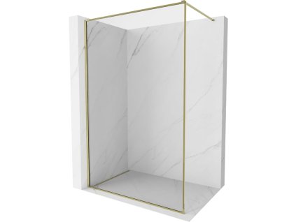 Mexen Kioto-XF sprchová stena s rámom 80 x 202 cm, transparentná 10 mm, zlatá - 800-080-104-50-00-X