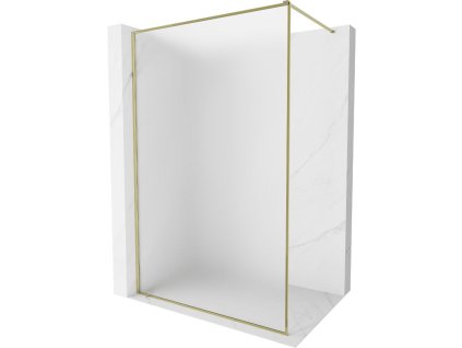 Mexen Kioto-XF sprchová stena s rámom 110 x 202 cm, matná 10 mm, zlatá - 800-110-104-50-30-X