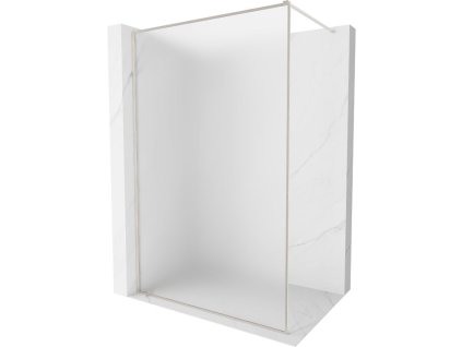Mexen Kioto-XF sprchová stena s rámom 110 x 202 cm, matná 10 mm, matný nikel - 800-110-104-97-30-X