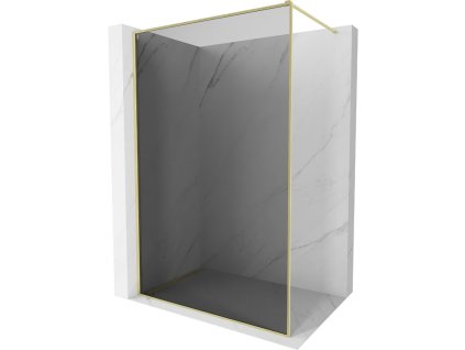 Mexen Kioto-XF sprchová stena s rámom 110 x 202 cm, grafit 10 mm, zlatý kartáč - 800-110-104-55-40-X