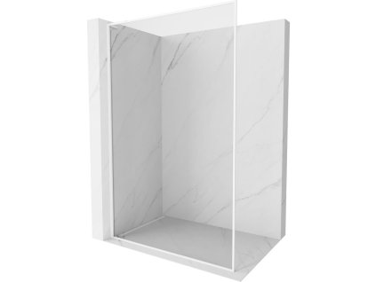 Mexen Kioto-F L sprchová stena s rámom 100 x 202 cm, priehľadná 8 mm, biela - 800-100-174-20-00