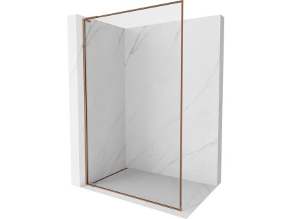 Mexen Kioto-F L sprchová stena s rámom 105 x 202 cm, priehľadná 8 mm, ružové zlato - 800-105-174-60-00