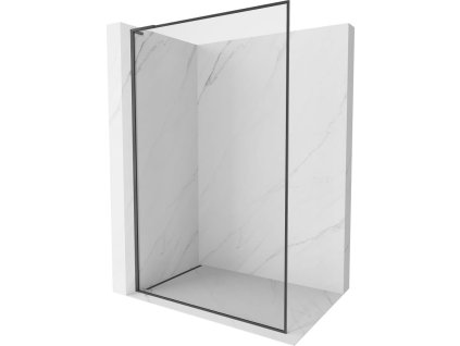 Mexen Kioto-F L sprchová stena s rámom 60 x 202 cm, priehľadná 8 mm, pištoľovo sivá kartáčovaná - 800-060-174-66-00