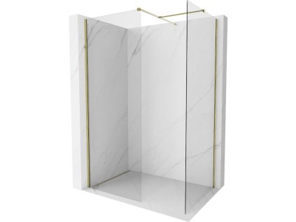 Mexen Kioto-X sprchová stena 140 x 70 cm, transparentná 10 mm, zlatá - 800-140-202-50-00-070-X