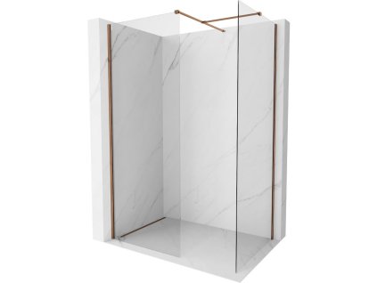 Mexen Kioto-X sprchová stena 80 x 70 cm, transparentná 10 mm, ružové zlato - 800-080-202-60-00-070-X
