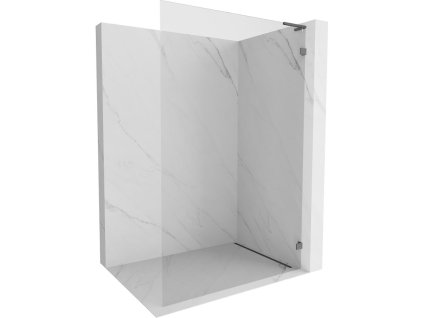 Mexen Lunar L sprchová stena pravá 70 x 200 cm, priehľadná 8 mm, pištoľovo sivá kartáčovaná - 830L-070-000-66-00-P