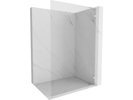 Mexen Lunar L sprchová stena pravá 120 x 200 cm, priehľadná 8 mm, brúsený nikel - 830L-120-000-97-00-P