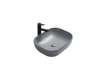 Mexen Rita umývadlo na dosku 45 x 32 cm, svetlošedé matné - 21084561