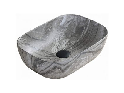 Mexen Rita umývadlo na dosku 45 x 32 cm, šedá kameň - 21084593