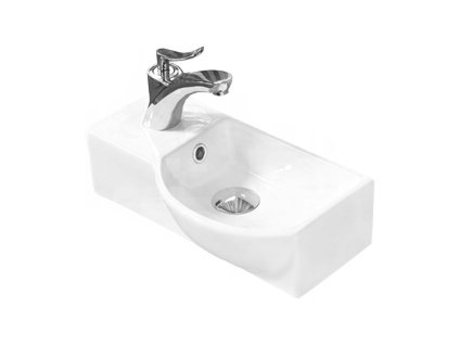 Mexen Hugo umývadlo na dosku pravé 40 x 22 cm, biele - 21254000R