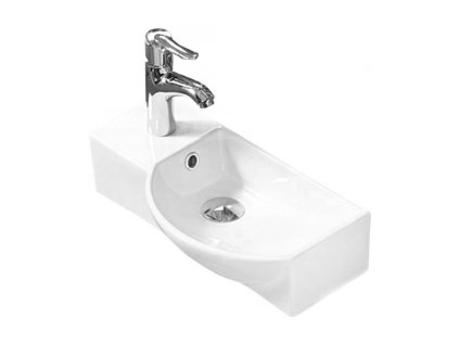 Mexen Hugo umývadlo na dosku pravé 45 x 24 cm, biele - 21254500R