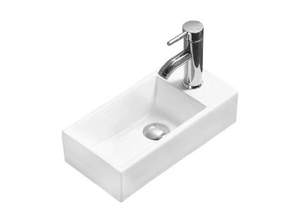Mexen Inez umývadlo na dosku ľavé 45 x 25 cm, biele - 21434500L