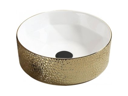 Mexen Clarisa umývadlo na dosku 41 x 41 cm, biele/zlaté - 22074153
