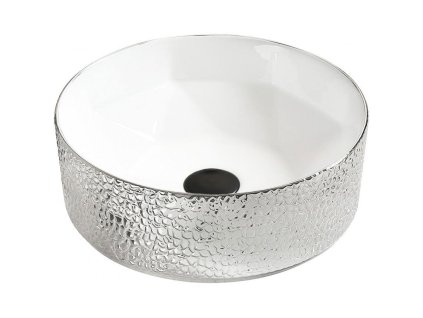 Mexen Clarisa umývadlo na dosku 41 x 41 cm, biele/strieborné - 22074154