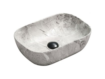 Mexen Rita umývadlo na dosku 45 x 32 cm, šedá kameň - 21084598