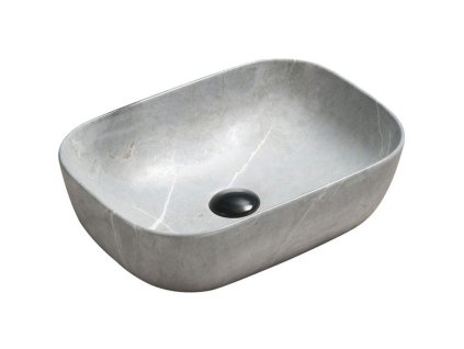 Mexen Rita umývadlo na dosku 45 x 32 cm, šedá kameň - 21084596