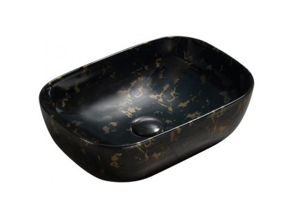 Mexen Rita umývadlo na dosku 45 x 32 cm, čierne kameň - 21084594