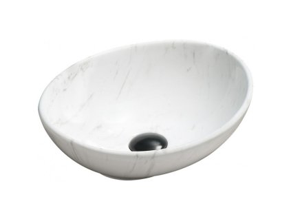 Mexen Elza umývadlo na dosku 40 x 33 cm, biely kameň - 21014092