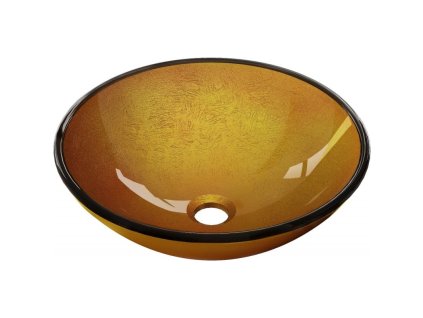 Mexen Mira sklenené umývadlo na dosku 42 x 42 cm, zlaté - 24124250