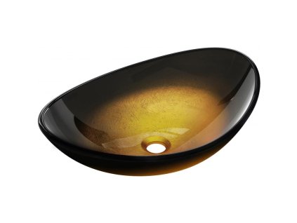 Mexen Sonia sklenené umývadlo na dosku 54 x 37 cm, tmavozlatá farba - 24145451