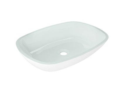 Mexen Araks sklenené umývadlo na dosku 54 x 39 cm, biele - 24155430