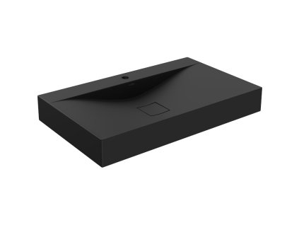 Mexen Poli konglomerátové umývadlo na dosku 1/O 80 x 48 cm, čierna - 23028071
