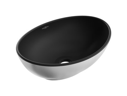 Mexen Elza umývadlo na dosku 40 x 33 cm, čierna matná/strieborná - 21014024