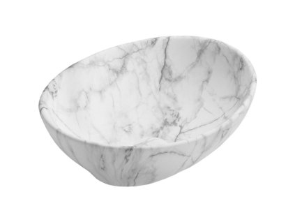 Mexen Elza umývadlo na dosku 40 x 33 cm, biely kameň - 21014094