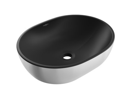 Mexen Viki umývadlo na dosku 48 x 35 cm, čierna matná/strieborná - 21054874
