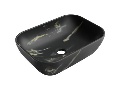 Mexen Rita umývadlo na dosku 45 x 32 cm, čierny kameň - 21084588