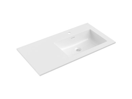 Mexen Otis umývadlo s vložkou pravé 91 x 46,5 cm, lesklá biela - 25189000P