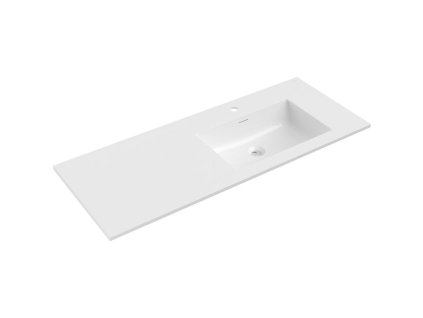 Mexen Otis vstavané umývadlo pravé 121 x 46,5 cm, lesklá biela - 25181200P