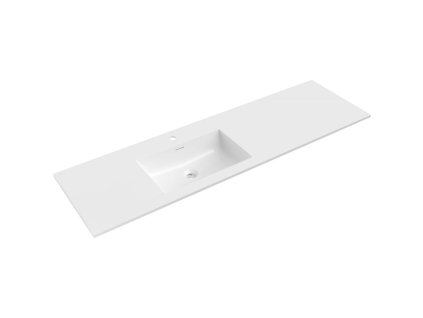 Mexen Otis vstavané umývadlo ľavé 161 x 46,5 cm, lesklá biela - 25181600L
