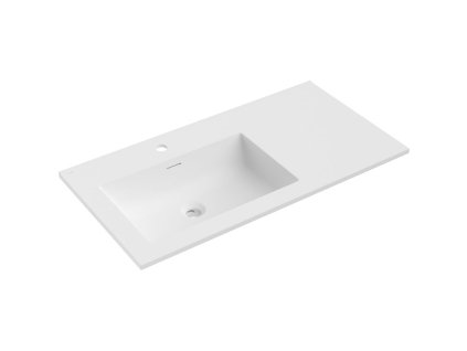 Mexen Otis vložené umývadlo ľavé 91 x 46,5 cm, biele matné - 25189001L