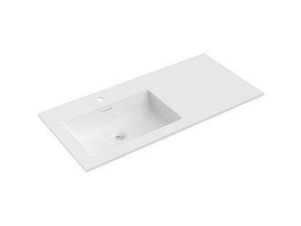 Mexen Otis vložené umývadlo ľavé 101 x 46,5 cm, biele matné - 25181001L