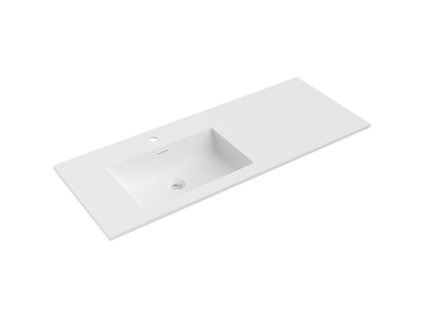 Mexen Otis vložené umývadlo ľavé 121 x 46,5 cm, biely mat - 25181201L