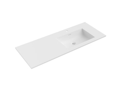 Mexen Otis umývadlo s vložkou pravé 121 x 46,5 cm, biele matné - 25181201P