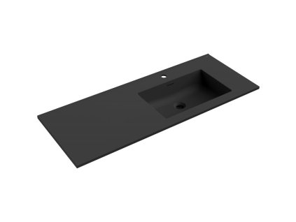 Mexen Otis umývadlo s vložkou pravé 121 x 46,5 cm, čierna matná - 25181271P