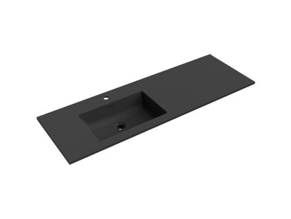 Mexen Otis vložené umývadlo ľavé 141 x 46,5 cm, čierna matná - 25181471L