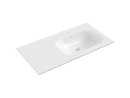 Mexen Vela vstavané umývadlo pravé 91 x 46,5 cm, lesklá biela - 25239000P