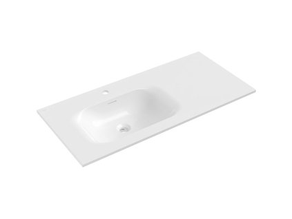 Mexen Vela umývadlová doska ľavá 101 x 46,5 cm, biela lesklá - 25231000L